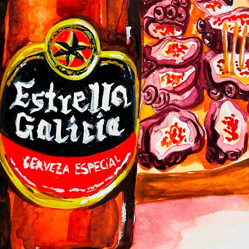 acuarela-foodie-estrella-galicia3-croissant-mixto