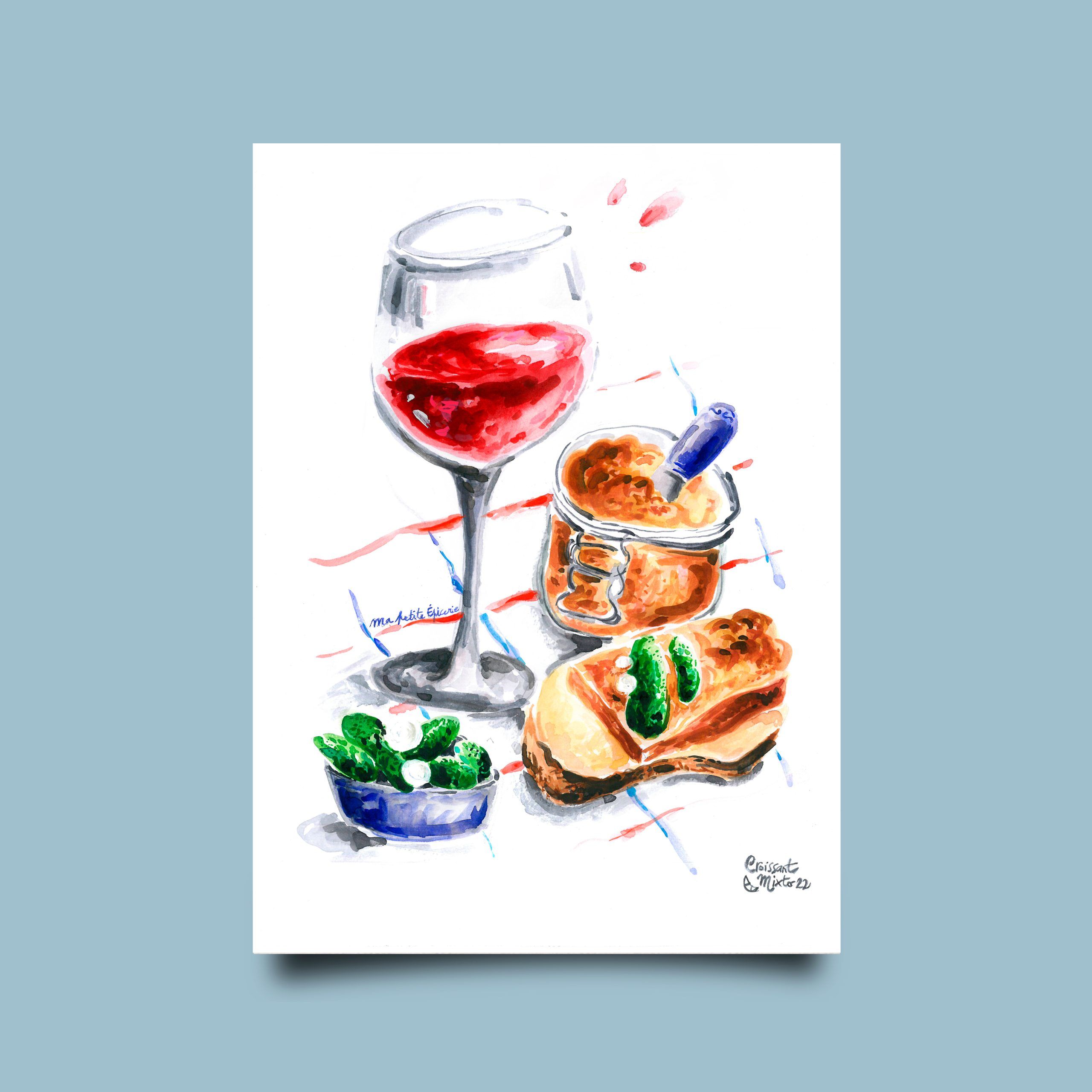 acuarela-foodie-pate-cornichons1-croissant-mixto