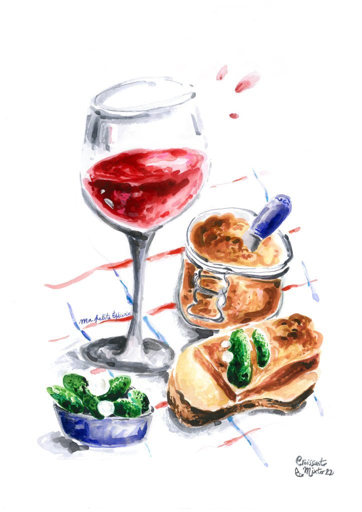 acuarela-foodie-pate-cornichons2-croissant-mixto