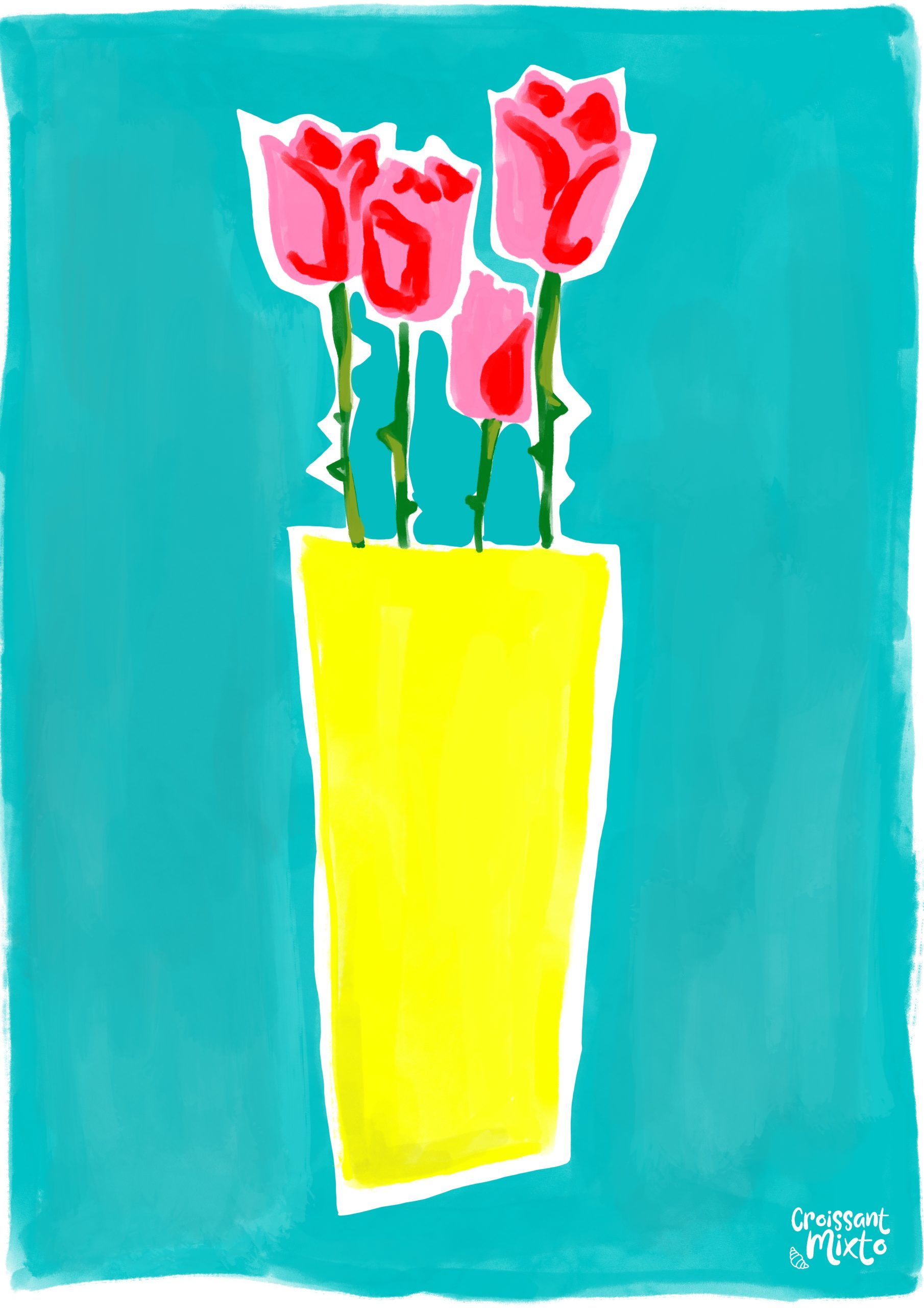 ilustracion-digital-flores-rosas-croissant-mixto
