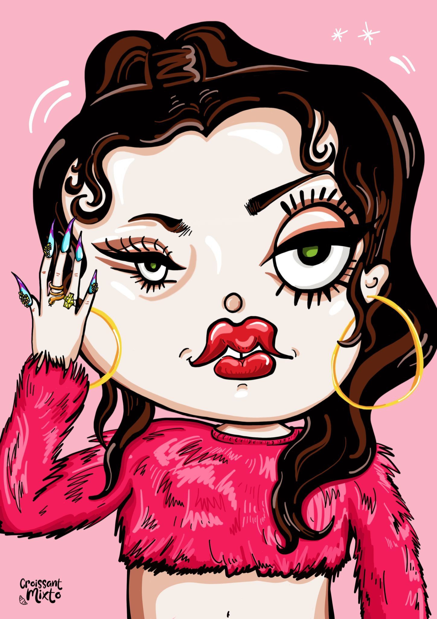 ilustracion-digital-retrato-rosalia-croissant-mixto
