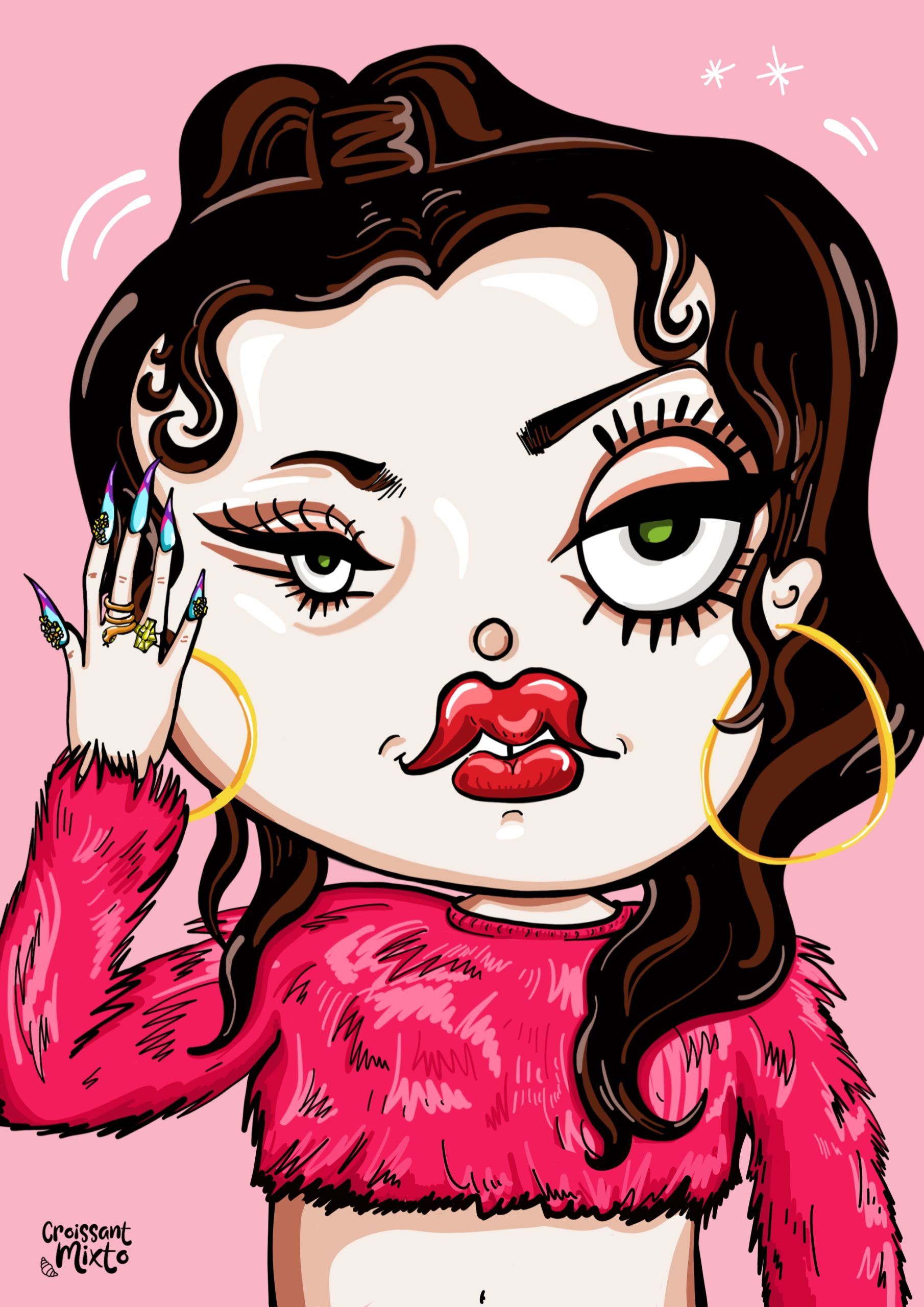 ilustracion-digital-retrato-rosalia-croissant-mixto